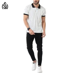 T-shirt polo en tissu de coton confortable fabriqué au Pakistan T-shirt polo au design unique pour homme de couleur unie 2025 - Product Image 4