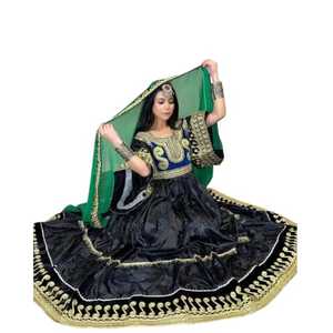 Vestido de Festival Kuchi afgano 2025 para mujer, vestido informal bordado tradicional hecho a mano, encaje inspirado en la cultura Pashtun - Product Image 1
