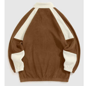 Jersey de media cremallera personalizado para mujer, de algodón 100% sudaderas con capucha, sudadera de gran tamaño con cuello vuelto para mujer - Product Image 4