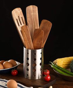 Juego de Utensilios de Cocina de Madera Ecológica Hechos a Mano de Alta Calidad, Color Natural Moderno, Tamaño Personalizable, Incluye Variedad de Utensilios y Cucharas - Product Image 5
