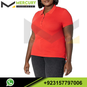 Camiseta de mujer con logotipo personalizado de negocios de talla grande bordada de poliéster de verano transpirable de alta calidad - Product Image 5