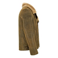 Blousons bombardier B3 en peau de mouton pour hommes, nouveau Style de fermeture éclair en croix, blouson en fausse fourrure de mouton