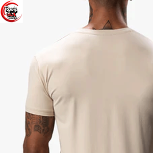 T-shirt pour homme personnalisable en gros col classique séchage rapide grande taille 100% coton design décontracté lourd blanc - Product Image 6