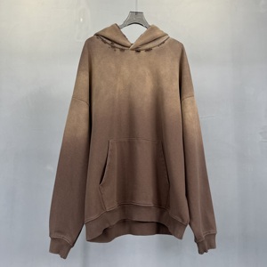 Sudadera Sudaderas con capucha logotipo personalizado Peso pesado Vintage lavado con capucha Hombres Lavado ácido Sudadera con capucha Tallas grandes Hombres - Product Image 2