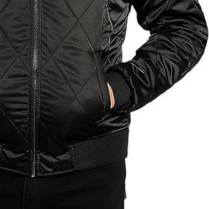 Veste universitaire en satin de haute qualité pour hommes, col montant, satin baseball, hiver, veste universitaire en satin vierge pour hommes - Product Image 3