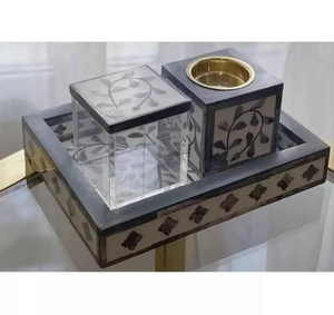 Juego de Incienso Bakhoor de Madera con Incrustaciones Personalizables de Primera Calidad, Quemador de Nácar, Caja de Acrílico para Decoración del Hogar, Temporada de Primavera, Arabia Saudita - Product Image 1