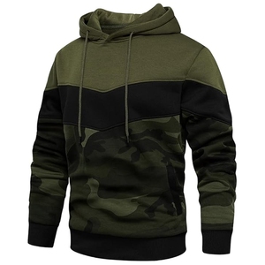 Sudadera polar con capucha y estampado atlético de otoño para hombre, sudaderas con capucha de bloque de color con estampado digital - Product Image 1