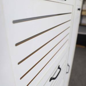 Scaffale per scarpe con feritoie bianche moderne portaoggetti con portelli <span class=keywords><strong>a</strong></span> doghe ventilati ripiani regolabili - Product Image 3