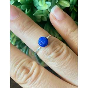 Bague Angie Rosetta en Lapis Lazuli et Argent Sterling Taille 6.25 – Bijou Fin en Pierre Précieuse pour Usage Quotidien - Product Image 2