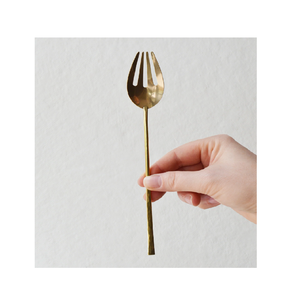 Cucharas y tenedores de latón Juegos de cubiertos Tenedor y cuchara negro de latón Mango largo plano a bajo precio - Product Image 5