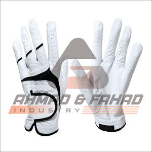 Guantes de golf de cuero Cabretta con logotipo personalizado de la industria A & F, agarre de mano izquierda transpirable de alta calidad, protección UV, precio de fábrica para - Product Image 2