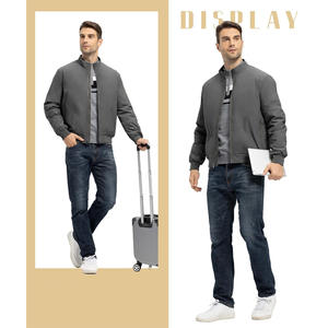 Blouson d'hiver pour homme avec broderie personnalisée, corps chaud et isolé, poignets extensibles, fermeture éclair robuste et options de vêtements OEM ODM - Product Image 5