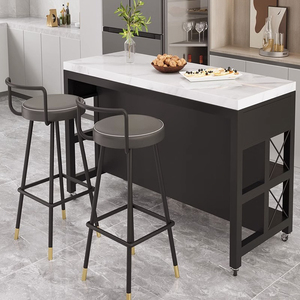 Isla de Cocina Modular de Madera Estilo Europeo, Resistente al Fuego, con Encimera Móvil, Almacenamiento Multicapa, Banco de Trabajo Ecológico Clásico - Product Image 2