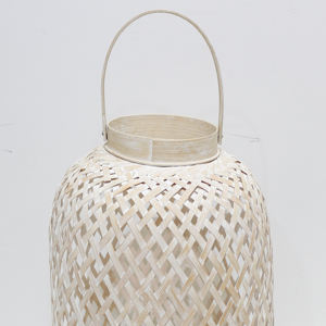 Eco-Friendly Handwoven Vintage <b>Rattan</b> <b>Lantern</b>, Decorative Rustic Style Candle Holder for Home Decoration - Product Image 5