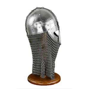 Nuevo y elegante casco vikingo hecho a mano de acero 1095 con soporte para casco de disfraz de defensa por fabricación de cuchillos - Product Image 5