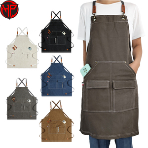 Hexaplus Jeans Tool Lavable Carpintero Barista Trabajo Impermeable Personalizado Impreso Lienzo Denim Delantal Con Logo - Product Image 4