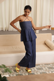 Silhouette élégante Ensemble de coordination en denim d'été pour femmes Style léger extensible et traditionnel pour un style de vie actif et une fête - Product Image 5