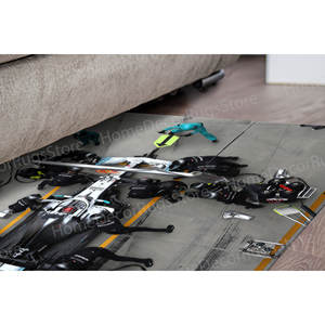 Alfombra Nueva con Estampado de Lewis Hamilton en la Pista de Boxes, Alfombra de Chenilla - Product Image 5