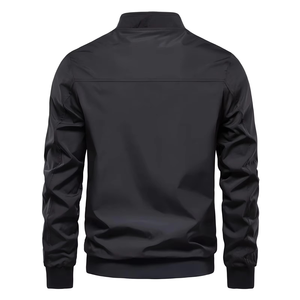 Blouson d'hiver pour homme de haute qualité, coupe-vent décontracté à col montant, personnalisable OEM, en tissu uni ou à motifs, vêtement fini - Product Image 2