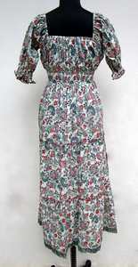 ชุดเดรสแขนยาวผ้าเรยอนทรงหลวมรัดรูปคอวีสำหรับฤดูใบไม้ผลิ2023 - Product Image 3