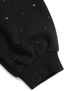 Sweat-shirt unisexe décontracté streetwear pour homme et femme, en tricot lavé 100% coton, motif diamant en strass, écologique - Product Image 5