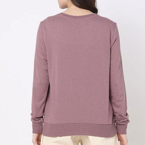 Sweat-shirt à col rond pour femme, violet, New York Fashion Never Sleeps, coupe classique, tricoté en mélange de coton, pour l'automne - Product Image 4