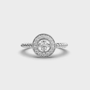 Anillo personalizado de oro rosa de 8 gramos de 14 quilates de lujo a la moda, anillos de diamantes reales para mujer, banda de compromiso, proveedor de joyería fina India - Product Image 2