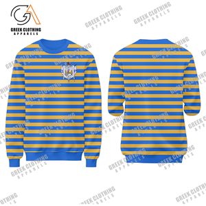 Sorority sudaderas Unisex Streetwear sudadera Sigma Gamma Rho 100% algodón logotipo personalizado impresión personalizada hombres oro azul camisa - Product Image 3
