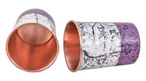 Verre de cuivre imprimé gravé de haute qualité avec finition d'œuvres d'art tribales ethniques pour le but de cadeau de retour au prix de gros - Product Image 5