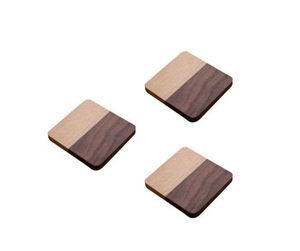 Vente en gros de sous-verres carrés en bois d'acacia élégants en usine Sous-verres pour tasses à thé en hêtre et noyer Durable 2025 Mats & Pads - Product Image 2
