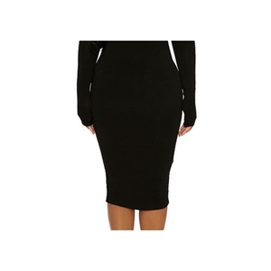 Naked Wardrobe Abito Midi a Maniche Lunghe Nero Taglia XS Traspirante con Decorazioni Intagliate Adatto per l'Ufficio Lunghezza al Pavimento Naturale - Product Image 3