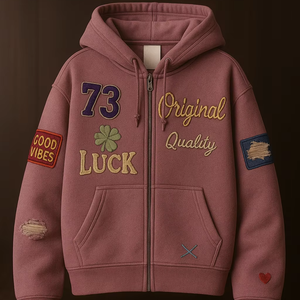 Sweats à capuche personnalisés avec patchs brodés Streetwear pulls et sweats à capuche zippés, sweatshirts à patchs avec logo à la mode - Product Image 1