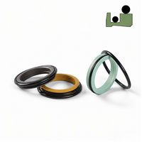 Joint d'étanchéité JPT2 à faible friction en PTFE et bronze, double joint torique, grattoir à double lèvre pour tige, résistant à l'usure, pour cylindre hydraulique, joint anti-poussière