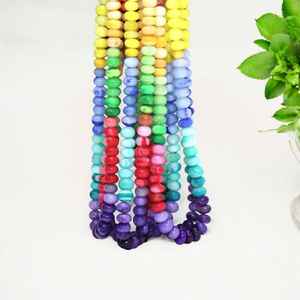 Multi Color Shaded Candy Opal Lisse Rondelle Perles 7mm à 10mm Loose Gemstone Strand Jewelry Making Bulk Wholesale India - Product Image 4