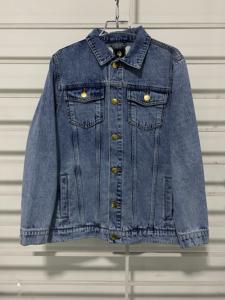 เสื้อแจ็กเก็ตยีนส์คอปกตั้งแขนยาวสำหรับผู้ชายเสื้อแจ็คเก็ตผ้าเดนิมผ้าฝ้าย100% ซักได้สำหรับใส่กลางแจ้ง - Product Image 2