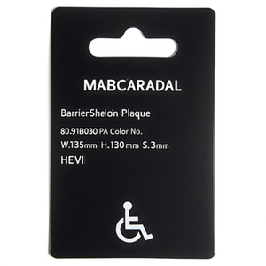 Placa de aluminio sin barreras 801.91B030 PA Color 98 Wx135mm X H150mm X S3mm Señal de advertencia de diseño minimalista DE - Product Image 3