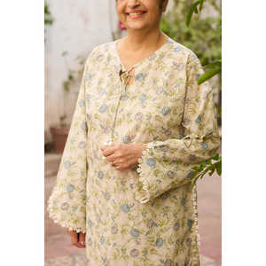 Camisa de Lino con Estampado Floral SL-62009, Transpirable y Elegante, Elemento de Moda - Product Image 3