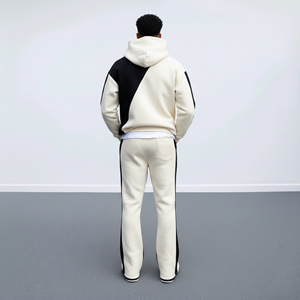 Conjunto de 2 Piezas para Hombre, Personalizado con Logotipo Bordado, de Peso Medio, al por Mayor, de Alta Calidad, 100% Algodón, Felpa, Estampado, 2 Tonos, Estilo Holgado - Product Image 3