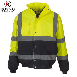 Vestes réfléchissantes pour hommes coupe-vent d'hiver haute visibilité vestes de sécurité chaudes réfléchissantes nouvelle veste - Product Image 2