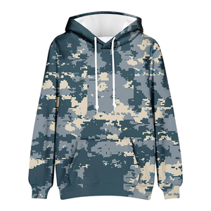 OEM diseño de logotipo personalizado de ajuste regular de los hombres 100% de algodón de lana de camuflaje sudaderas con capucha con todo gráfico personalizado impreso - Product Image 3