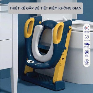 SB TECH Kids <b>Step</b> <b>Stool</b> with Safety Handles Blue and Yellow Print Other Material for Potty Training - Product Image 5