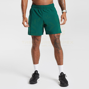 กางเกงออกกำลังกายผู้ชายคุณภาพสูงสั่งทำพิเศษ ผ้าโพลีเอสเตอร์ 100% ระบายอากาศ แห้งเร็ว ความยาวระดับเข่า เอวผูกเชือก - Product Image 2