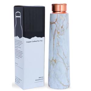 Bouteille d'eau réutilisable imprimée en cuivre disponible avec des boîtes de capture des yeux de concepteur abstrait personnalisées disponibles pour les bouteilles - Product Image 1