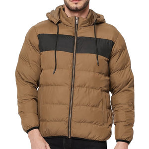 Chaqueta acolchada de alta calidad con logotipo personalizado, chaqueta acolchada de burbujas con aislamiento de invierno para hombre, prendas de vestir exteriores impermeables a prueba de viento, capucha acolchada - Product Image 1