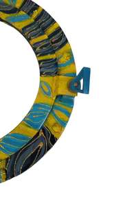 Espejo de pared redondo Art Deco de aluminio para dormitorios, salas de estar, baños y entradas, diseño llamativo - Product Image 4