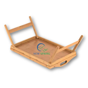 Vente directe en usine plateau de service rectangulaire en bois écologique avec poignées ustensiles de cuisine artisanaux pour le stockage et le service - Product Image 4