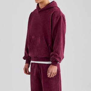 ชุดวอร์มผ้าฟลีซสำหรับผู้ชายชุดวอร์มเล่นกีฬามีฮู้ดมีซิปกางเกงวิ่งจ๊อกกิ้งทรงโอเวอร์ไซส์ชุดกีฬาสองชิ้นสำหรับผู้ชาย - Product Image 3