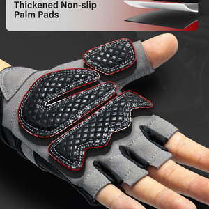 Guantes de Gimnasio Antideslizantes Unisex de Alta Calidad, Guantes de Cuero para Levantamiento de Pesas con Logotipo Personalizado - Product Image 3