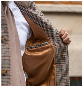 Nueva llegada colección de invierno 2024 chaqueta de hombre Slim Fit Classic Plaid Varsity chaqueta a prueba de viento otoño invierno abrigo - Product Image 3