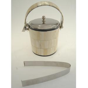 Seau à glace en acier inoxydable de haute qualité avec incrustation d'os, seau à glace personnalisé, sûr pour les aliments, pince à glace en métal, outils de bar, ensemble de bar et de cave à vin - Product Image 1